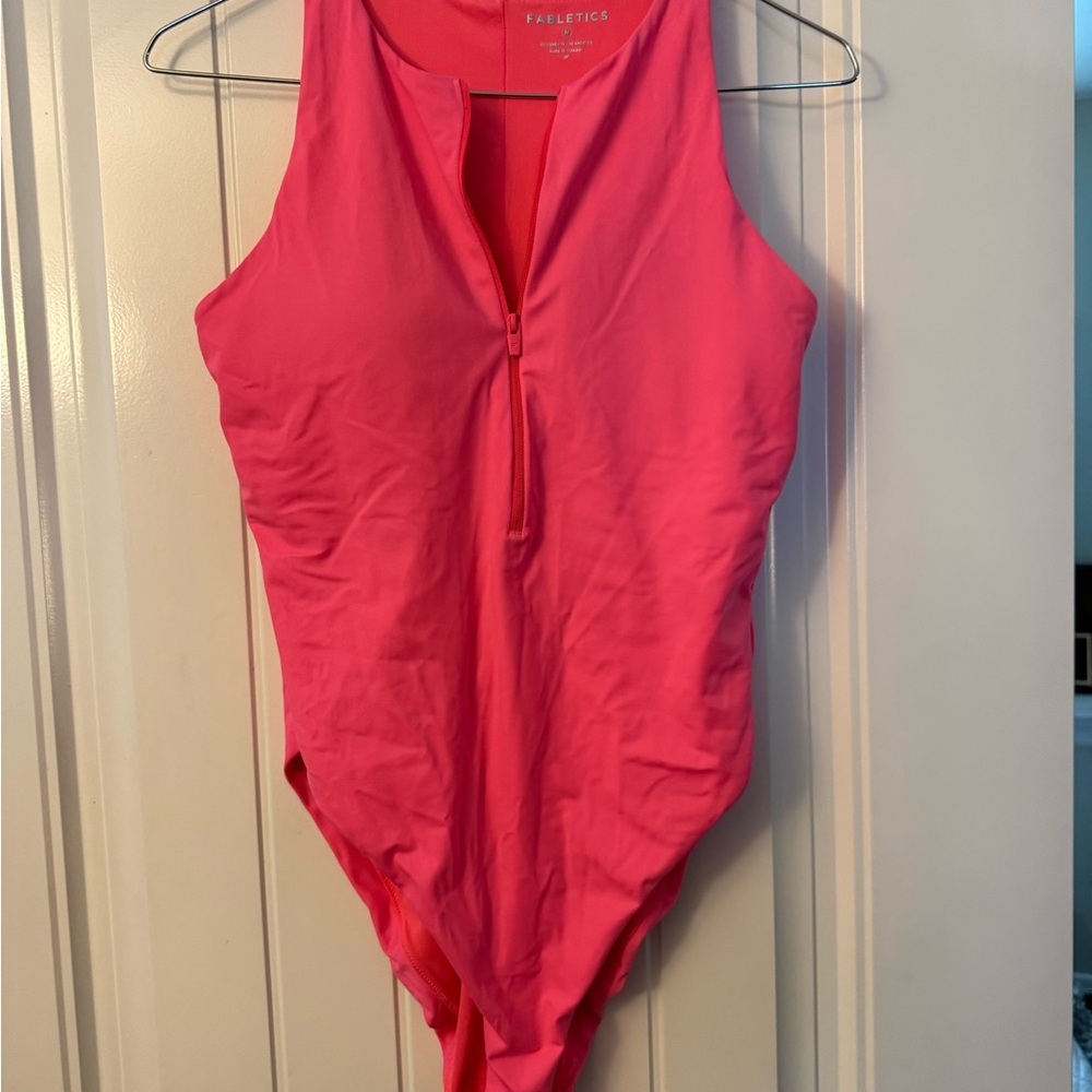 Fabletics Hot Pink One-Piece Swimsuit with Front Zip
